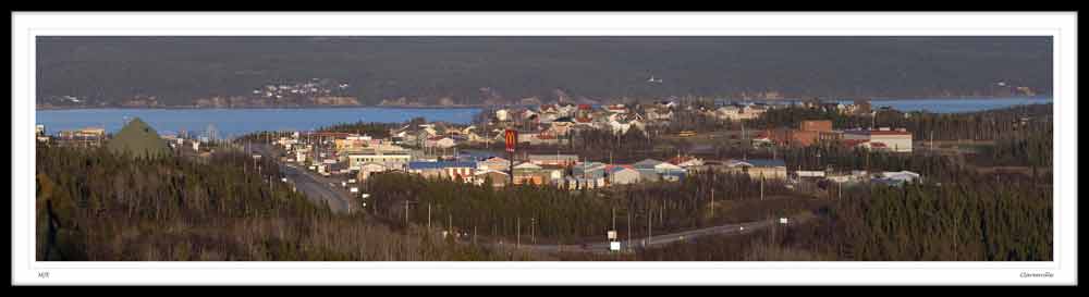 Clarenville as seen from the White Hills Road at dusk on May 23, 2007.