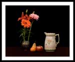 Still Life that includes a pitcher that belonged to Elisha Stringer.