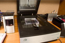 Makeshift film holder for the microfilm